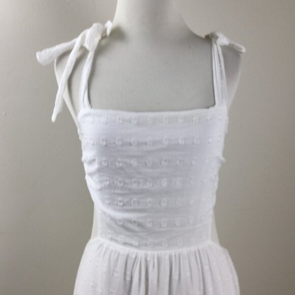 MinkPink Swiss Dot White Maxi Dress m - Picture 3 of 9